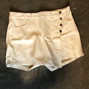 White Pleather Skort